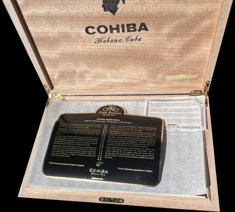 Cohiba Espléndidos Gran Reserva Cosecha 2017 2025 | Bond Roberts
