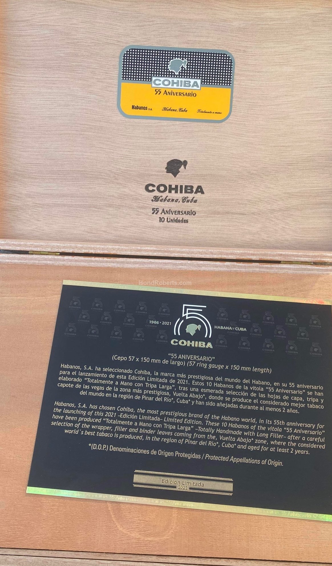 Cohiba 55 Aniversario Edición Limitada 2022 | Bond Roberts